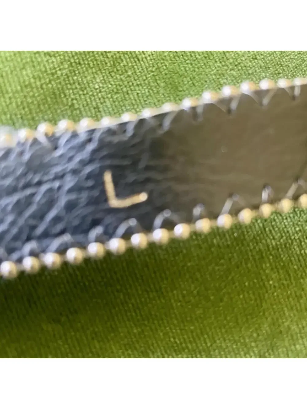 Vintage 80s/90s Blue Sparkly Glitter Lace Beaded Belt